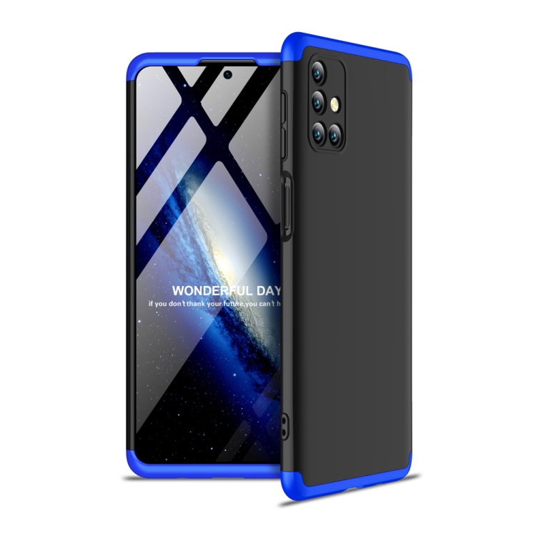 

For Samsung Galaxy M31s GKK Three Stage Splicing Full Coverage PC Protective Case(Black Blue)