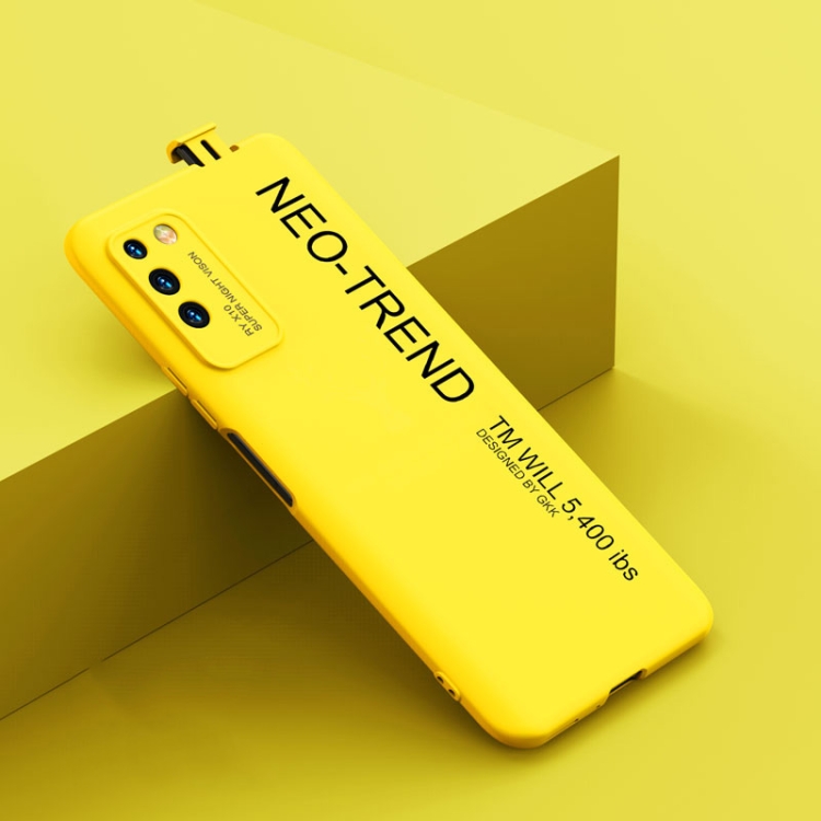 

For Huawei Honor X10 GKK Liquid Silicone Painted TPU Case(Yellow)