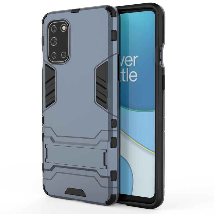

For OnePlus 8T PC + TPU Shockproof Protective Case with Holder(Navy Blue)