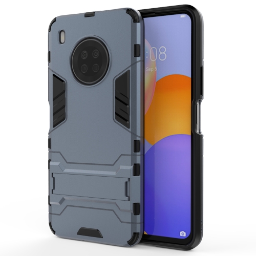 

For Huawei Y9a PC + TPU Shockproof Protective Case with Holder(Navy Blue)