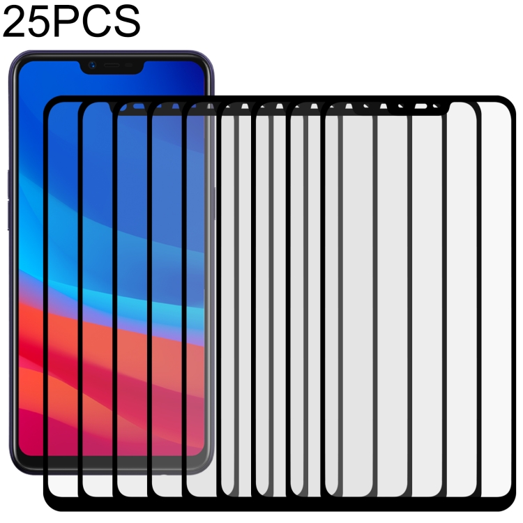 

For OPPO A12e 25 PCS Full Glue Full Screen Tempered Glass Film