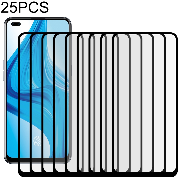 

For OPPO F17 Pro 25 PCS Full Glue Full Screen Tempered Glass Film
