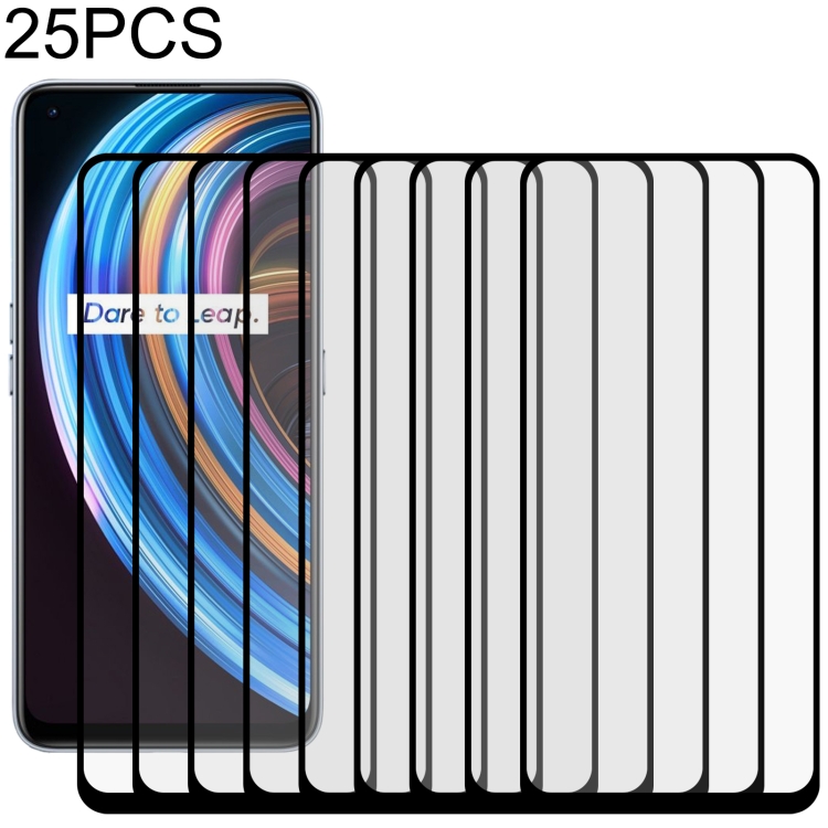 

For OPPO Realme X7 Pro 25 PCS Full Glue Full Screen Tempered Glass Film