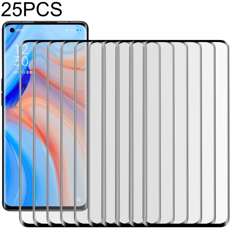

For OPPO Reno4 Pro 25 PCS Full Glue Full Screen Tempered Glass Film