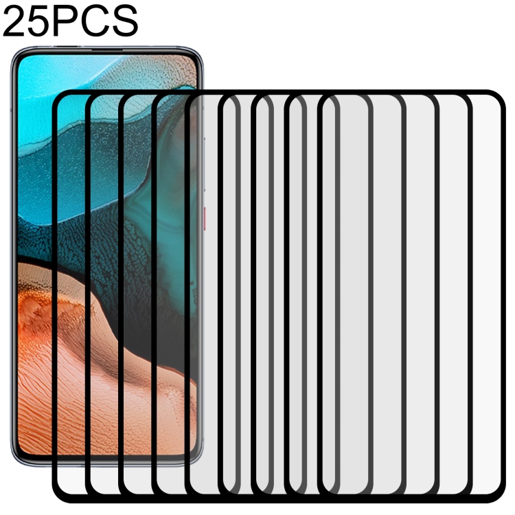 

For Xiaomi Redmi K30 Pro Zoom 25 PCS Full Glue Full Screen Tempered Glass Film