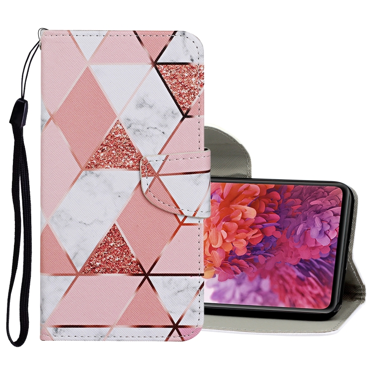 

For Samsung Galaxy S20 FE 5G / S20 Lite Colored Drawing Pattern Horizontal Flip Leather Case with Holder & Card Slots & Wallet(Marble)