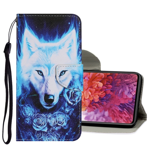 

For Samsung Galaxy S20 FE 5G / S20 Lite Coloured Drawing Pattern Horizontal Flip PU Leather Case with Holder & Card Slots & Wallet & Lanyard(Rose Wolf)
