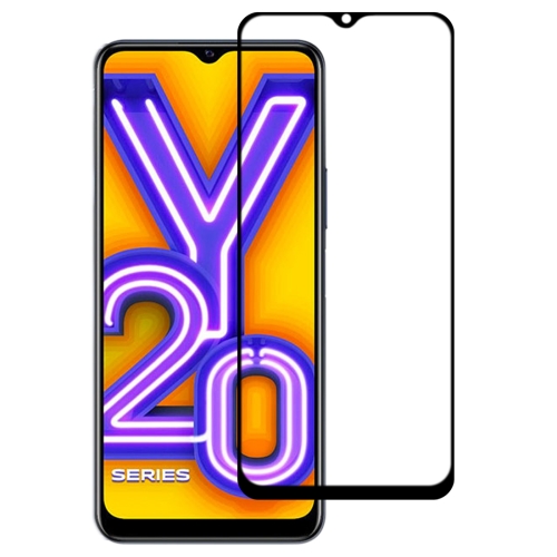 

For Vivo Y20 Full Glue Full Screen Tempered Glass Film