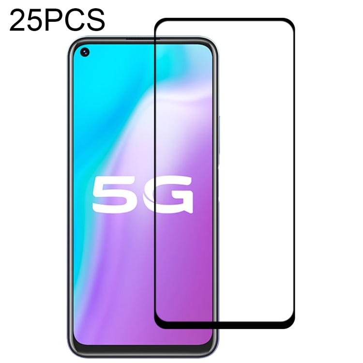

For Vivo Y70s 25 PCS Full Glue Full Screen Tempered Glass Film