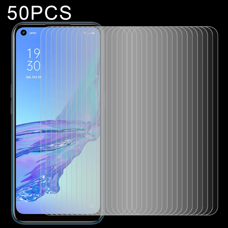 

For OPPO A53 50 PCS 0.26mm 9H 2.5D Tempered Glass Film