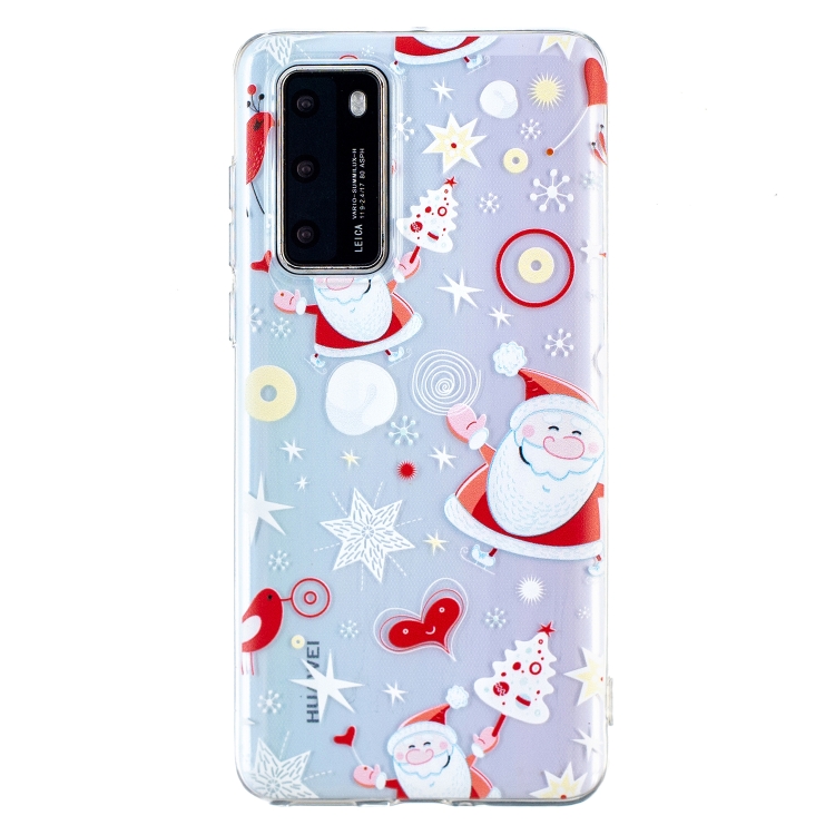 

For Huawei P40 Christmas Pattern TPU Protective Case(Happy Santa Claus)