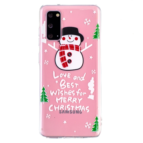 

For Samsung Galaxy S20 Christmas Pattern TPU Protective Cas(Snowman)