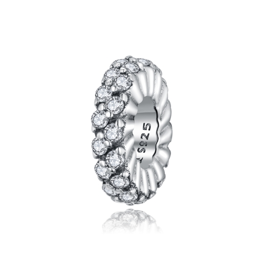 

S925 Sterling Silver Shining Winter Zircon Beads DIY Bracelet Necklace Accessories
