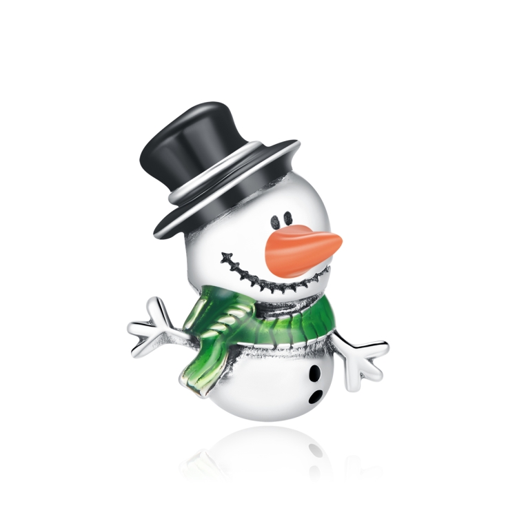 

S925 Sterling Silver Snowman Beads DIY Bracelet Necklace Accessories