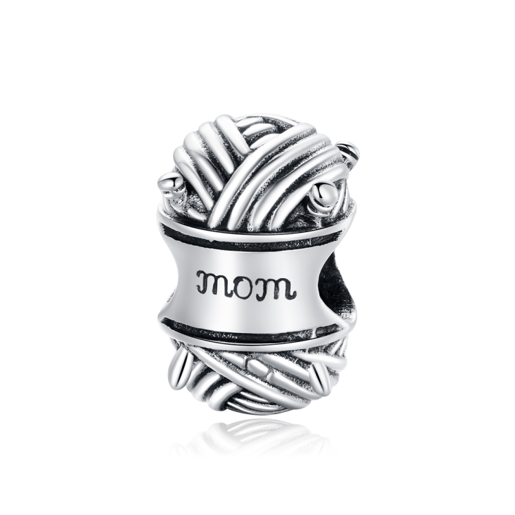 

S925 Sterling Silver Knitting Wool Ball Beads DIY Bracelet Necklace Accessories