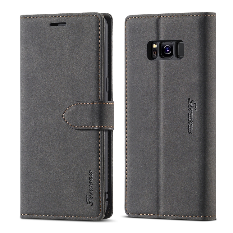 

For Samsung Galaxy S8+ Forwenw F1 Series Matte Strong Magnetism Horizontal Flip Leather Case with Holder & Card Slots & Wallet & Photo Frame(Black)