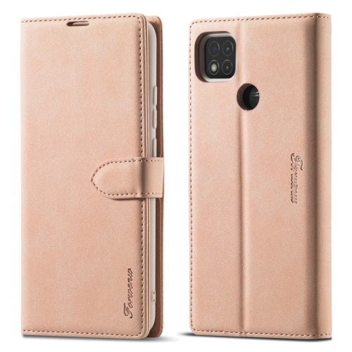 

For Xiaomi Redmi 9C Forwenw F1 Series Matte Strong Magnetism Horizontal Flip Leather Case with Holder & Card Slots & Wallet & Photo Frame(Rose Gold)