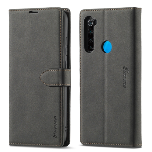 

For Xiaomi Redmi Note 8 Forwenw F1 Series Matte Strong Magnetism Horizontal Flip Leather Case with Holder & Card Slots & Wallet & Photo Frame(Black)