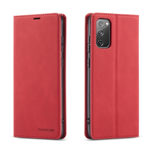 

For Samsung Galaxy S20 FE Forwenw Dream Series Magnetic Oil Edge Horizontal Flip Leather Case with Holder & Card Slot & Photo Frame & Wallet(Red)