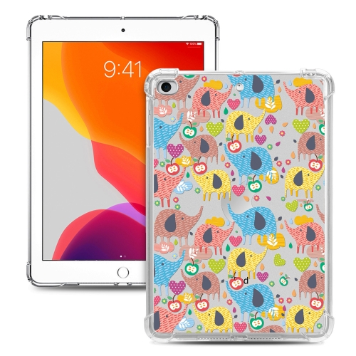 

For iPad Mini 5 / 4 / 3 / 2 / 1 Painted Dropproof TPU Protective Case(Rainbow Elephant)