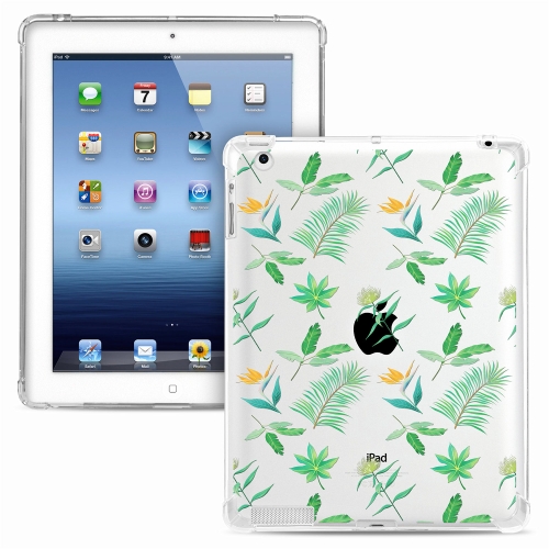 

For iPad 4 / 3 / 2 Painted Dropproof TPU Protective Case(Little Green Plant)