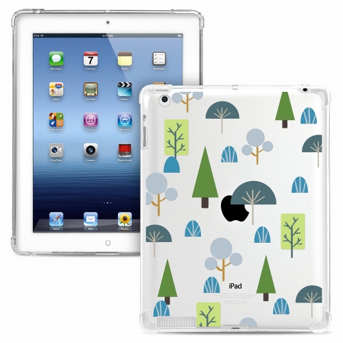 

For iPad 4 / 3 / 2 Painted Dropproof TPU Protective Case(Treelet)