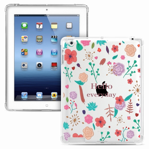 

For iPad 4 / 3 / 2 Painted Dropproof TPU Protective Case(Hello Everyday)