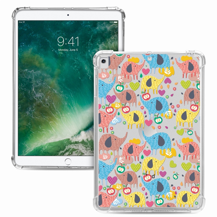 

For iPad 10.2 & 10.2 (2020) Painted Dropproof TPU Protective Case(Rainbow Elephant)