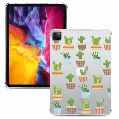 

For iPad Pro 11 inch (2020) & (2018) Painted Dropproof TPU Protective Case(Cartoon Cactus)