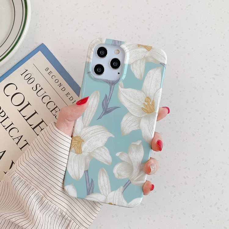 

Flowers Pattern TPU Protective Case for iPhone 11(Lily)