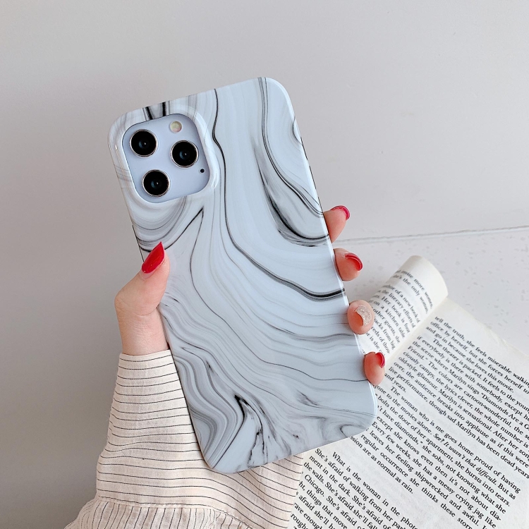 

Flowing Marble Pattern TPU Protective Case for iPhone 11(White)