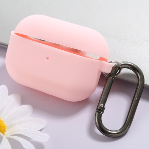 

MERCURY GOOSPERY Solid Color Silicone Earphone Case for AirPods Pro, with Hook & Dustproof Plug(Pink)