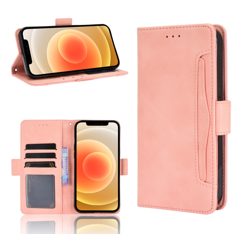 

Multiple Card Slots Horizontal Flip Leather Case with Holder & Wallet for iPhone 12 mini(Pink)