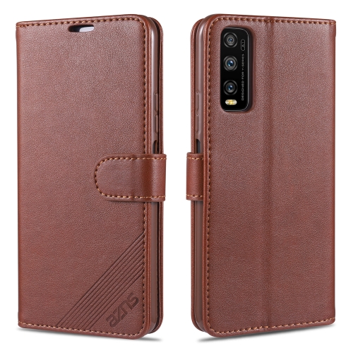 

For Vivo Y20 / Y20i AZNS Sheepskin Texture Horizontal Flip Leather Case with Holder & Card Slots & Wallet(Brown)