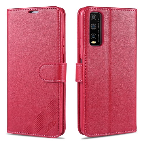 

For Vivo Y20 / Y20i AZNS Sheepskin Texture Horizontal Flip Leather Case with Holder & Card Slots & Wallet(Red)