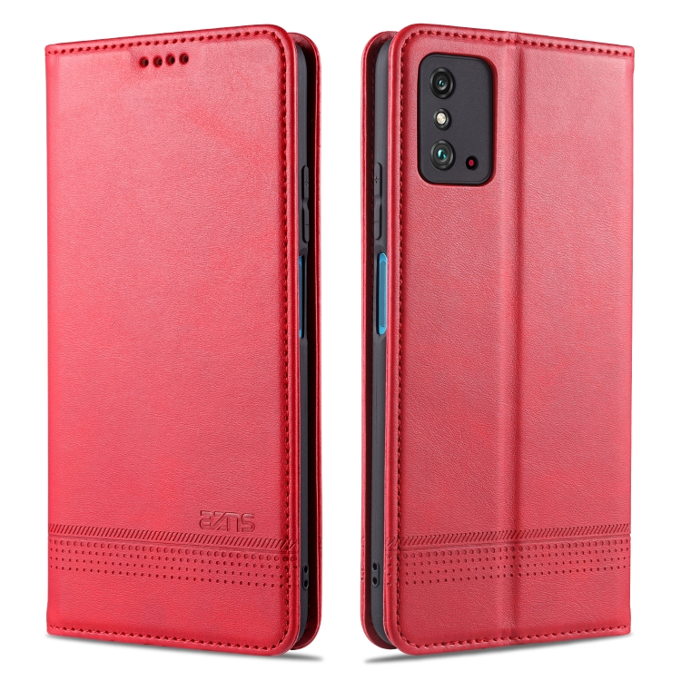 

For Huawei Honor X10 Max AZNS Magnetic Calf Texture Horizontal Flip Leather Case with Card Slots & Holder & Wallet(Red)
