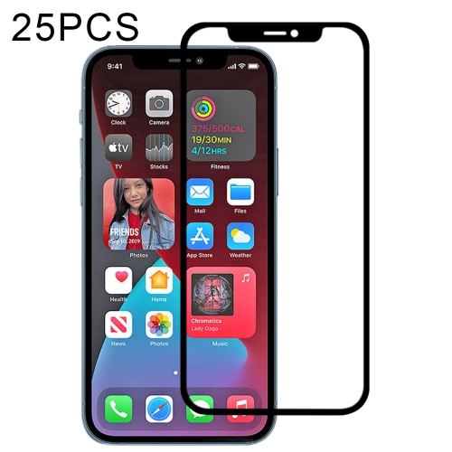 

25 PCS Full Glue Full Screen Tempered Glass Film For iPhone 12 Pro Max