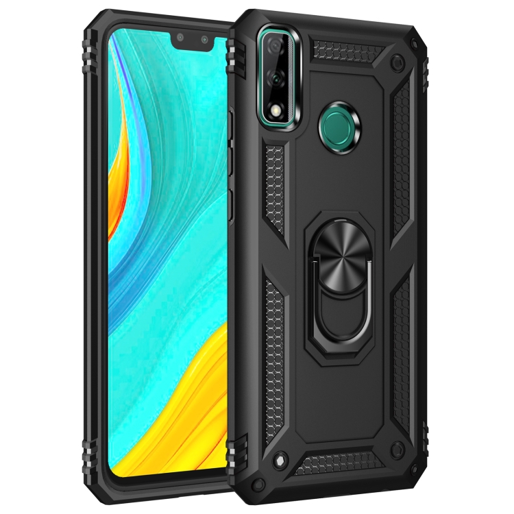 

For Huawei Y8s Shockproof TPU + PC Protective Case with 360 Degree Rotating Holder(Black)