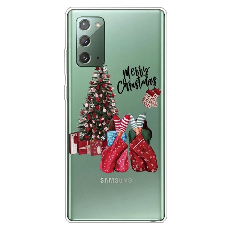

For Samsung Galaxy Note20 Christmas Series Clear TPU Protective Case(Christmas Pajamas)