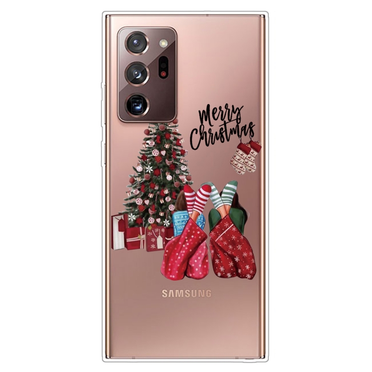 

For Samsung Galaxy Note20 Ultra Christmas Series Clear TPU Protective Case(Christmas Pajamas)