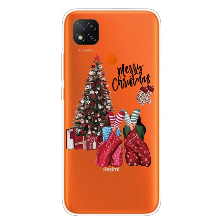

For Xiaomi Redmi 9C Christmas Series Transparent TPU Protective Case(Christmas Pajamas)