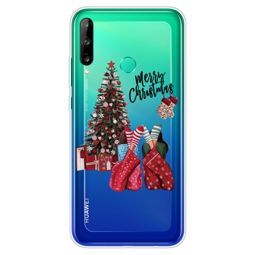 

For Huawei P40 Lite E Christmas Series Transparent TPU Protective Case(Christmas Pajamas)