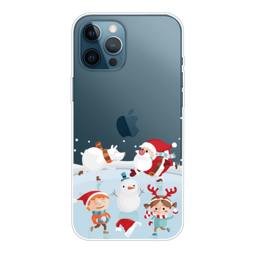 

Christmas Series Clear TPU Protective Case For iPhone 12 Pro Max(Snow Entertainment)