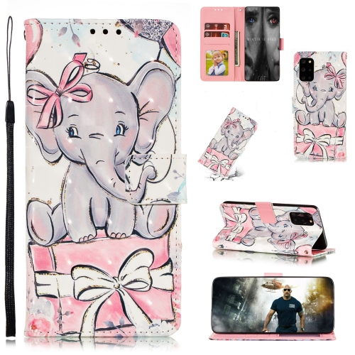 

For Samsung Galaxy Note20 3D Painted Pattern Horizontal Flip Leather Case with Holder & Card Slot & Wallet & Photo Frame & Lanyard(Butterfly Elephant)
