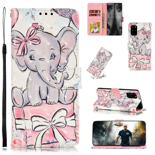 

For Samsung Galaxy S20 FE 3D Painted Pattern Horizontal Flip Leather Case with Holder & Card Slot & Wallet & Photo Frame & Lanyard(Butterfly Elephant)