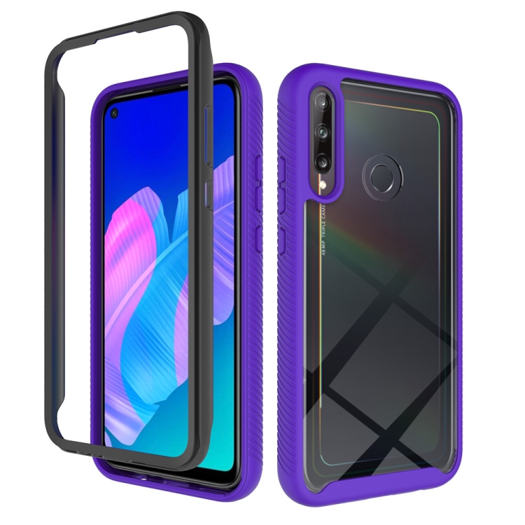 

For Huawei Y7p Starry Sky Solid Color Series Shockproof PC + TPU Protective Case(Purple)