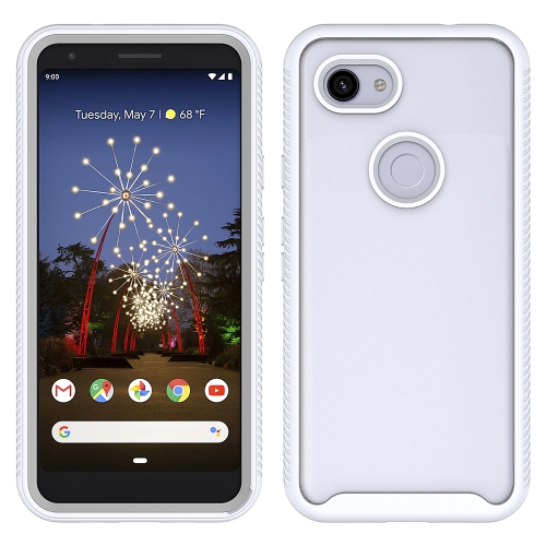 

For Google Pixel 3a XL Starry Sky Solid Color Series Shockproof PC + TPU Protective Case(White)