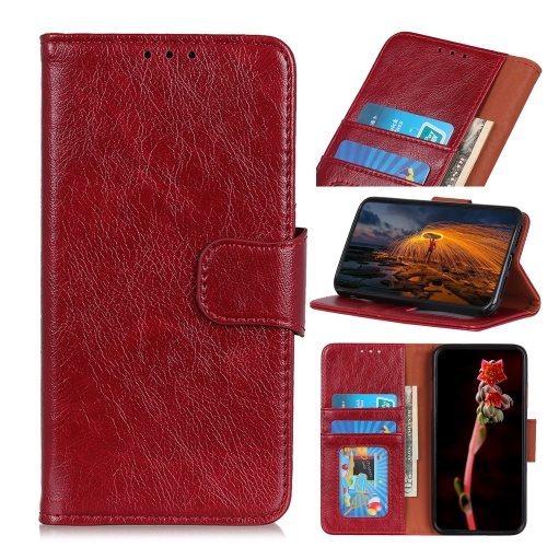 

For OPPO Realme C3 / Realme C3i Nappa Texture Horizontal Flip Leather Case with Holder & Card Slots & Wallet(Red)