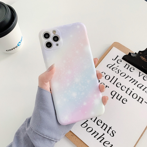 

Shockproof Colorful Glitter Marble Protective Case For iPhone 12 mini(Pink Blue)