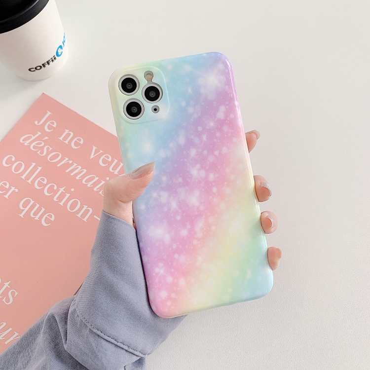 

Shockproo Colorful Glitter Marble Protective Case For iPhone 11 Pro Max(Blue Purple)